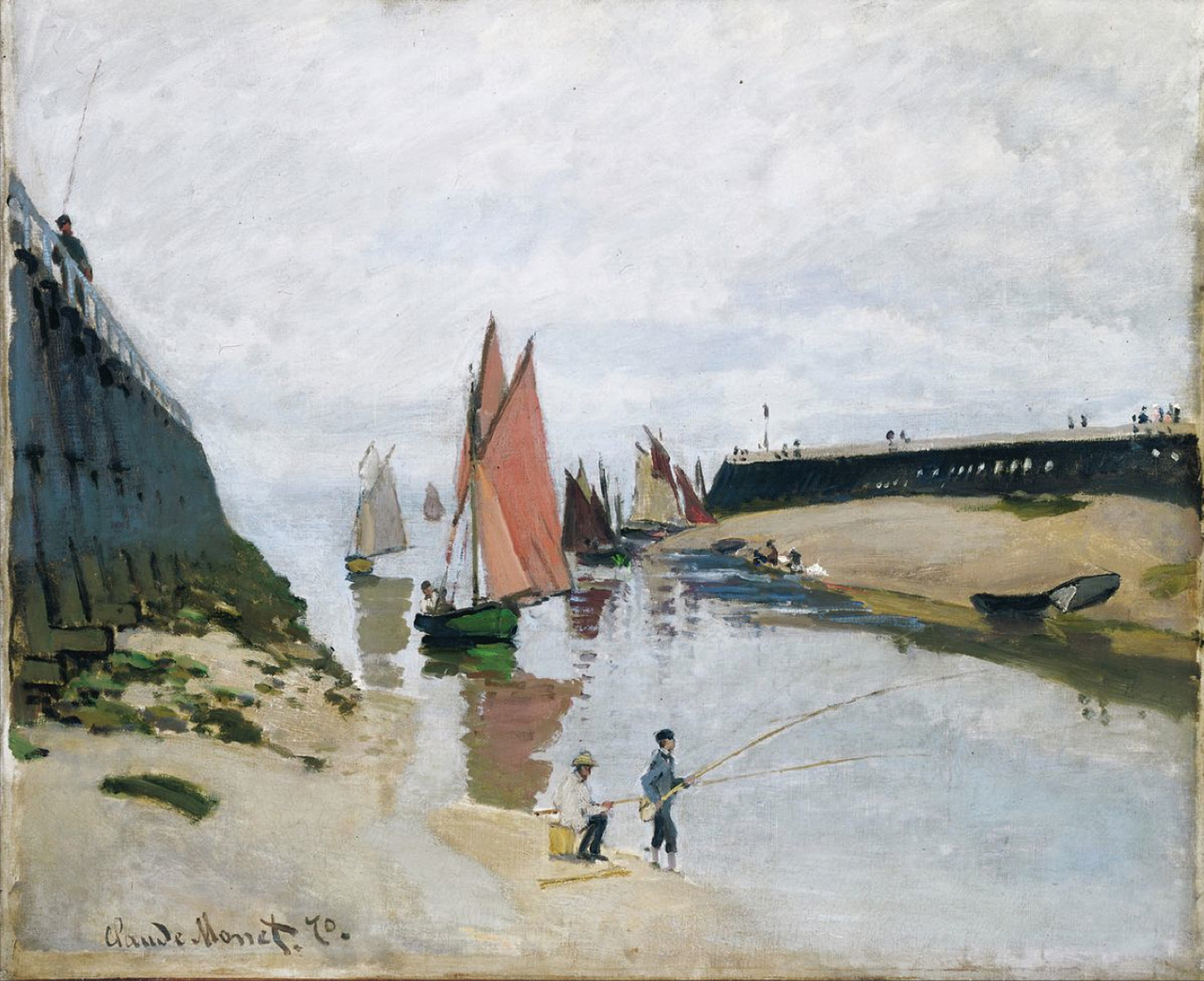 Breakwater at Trouville, Low Tide