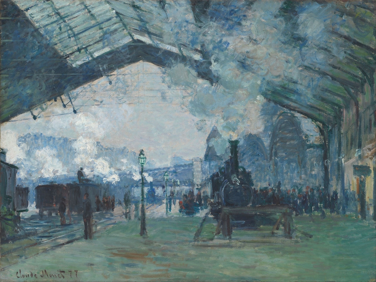 Arrivée du train de Normandie Train, Gare Saint-Lazare