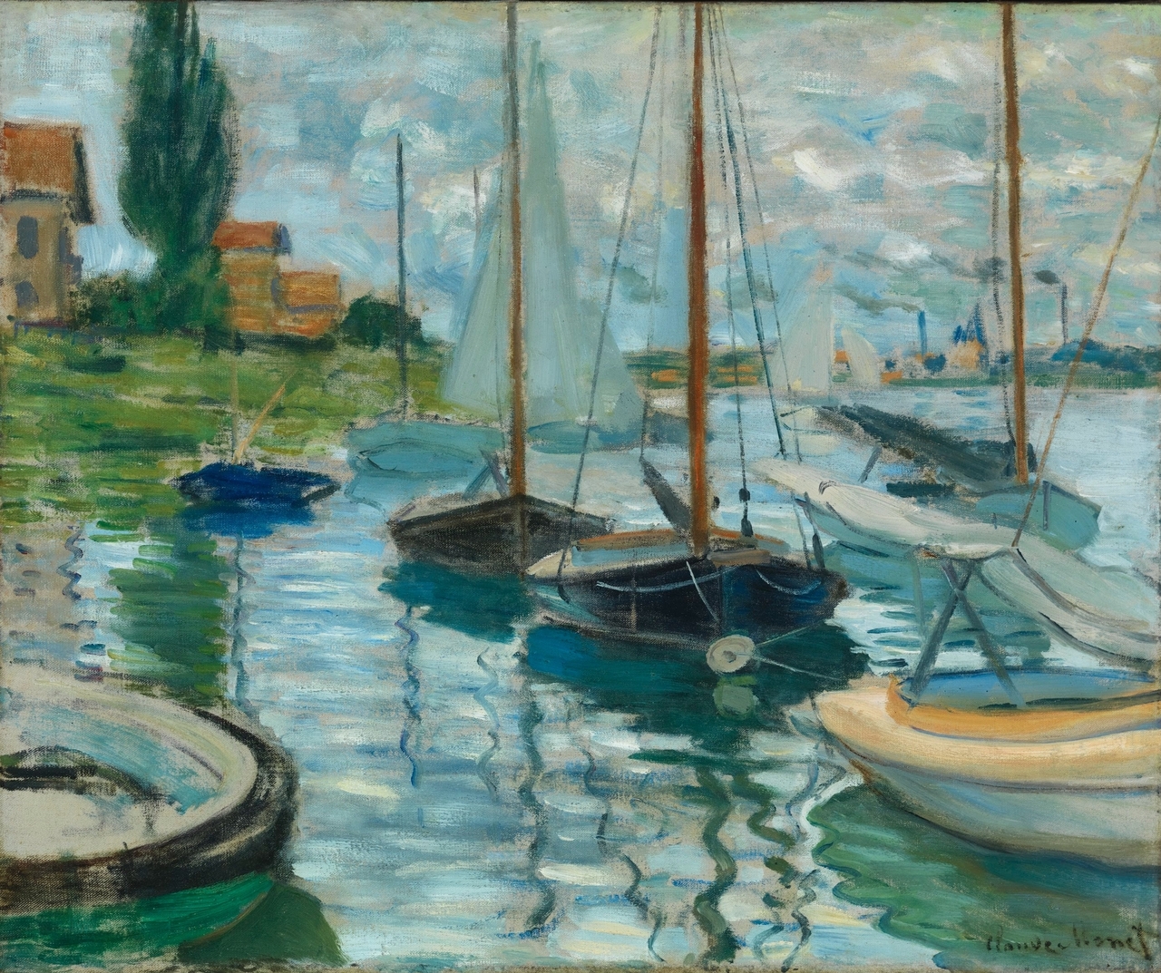 Sailboats on the Seine at Petit - Gennevilliers