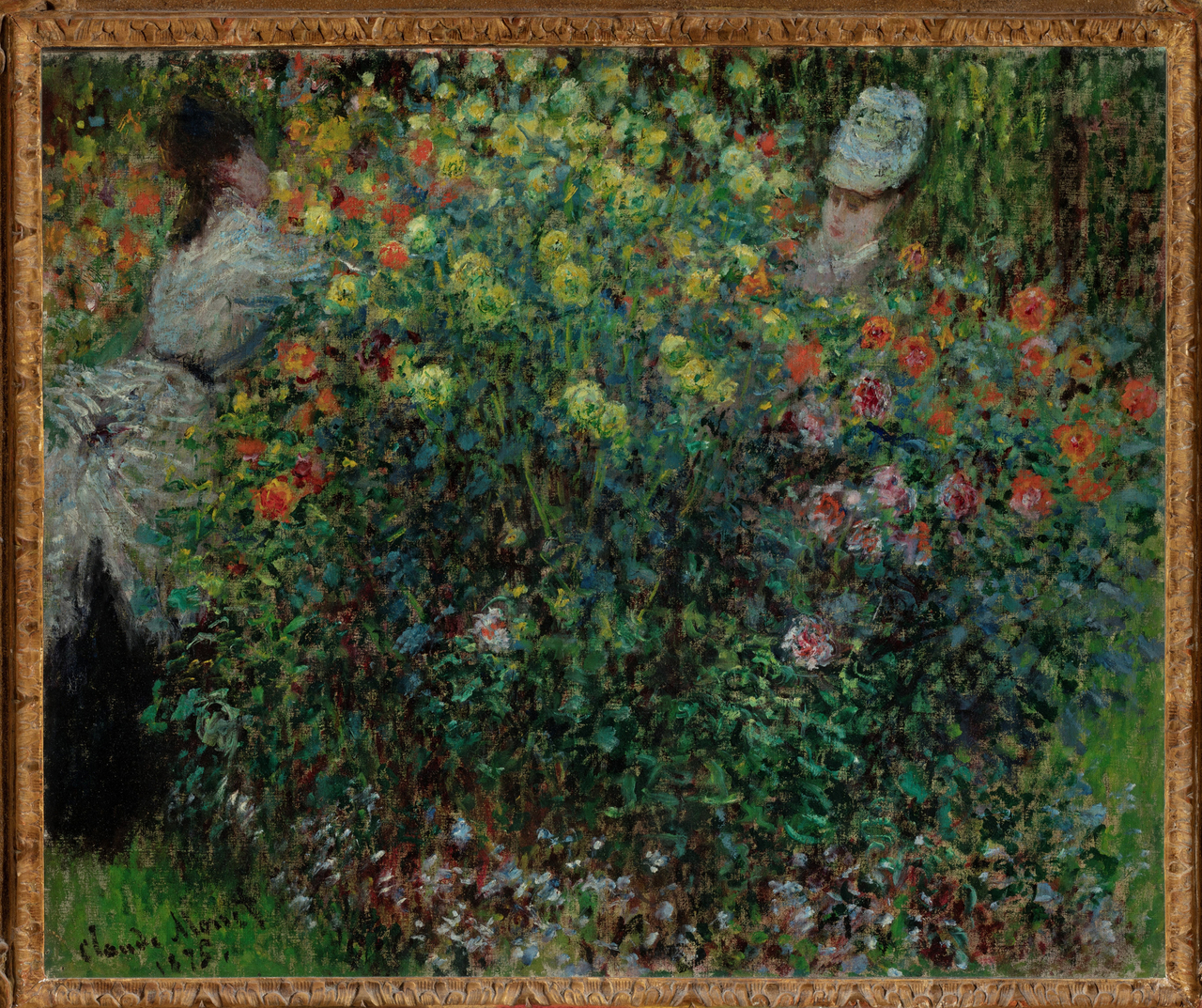 Two Women among the Flowers