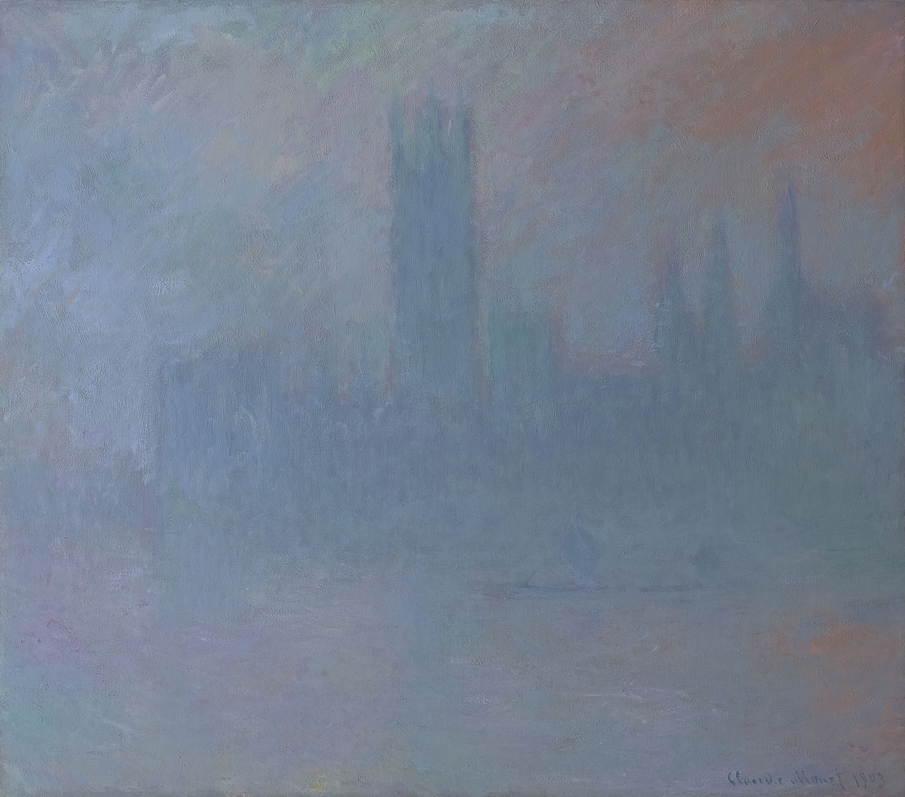 Houses of Parliament in the Fog